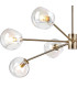 Maspeth 100cm Round Fixed Multi Height Pendant/Semi Flush Double Cut Glass 8 x E14 Antique Gold/Iridescent-6