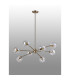 Maspeth 100cm Round Fixed Multi Height Pendant/Semi Flush Double Cut Glass 8 x E14 Antique Gold/Iridescent-8