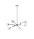 Maspeth 100cm Round Fixed Multi Height Pendant/Semi Flush Double Cut Glass 8 x E14 Satin Nickel/Iridescent-4