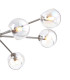 Maspeth 100cm Round Fixed Multi Height Pendant/Semi Flush Double Cut Glass 8 x E14 Satin Nickel/Iridescent-7