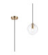 Maspeth 15cm Single Pendant Double Cut Glass 1 x E14 Antique Gold/Clear-1