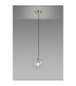 Maspeth 15cm Single Pendant Double Cut Glass 1 x E14 Antique Gold/Clear-3