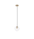 Maspeth 15cm Single Pendant Double Cut Glass 1 x E14 Antique Gold/Clear-4