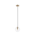 Maspeth 15cm Single Pendant Double Cut Glass 1 x E14 Antique Gold/Clear-5