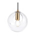 Maspeth 15cm Single Pendant Double Cut Glass 1 x E14 Antique Gold/Clear-7