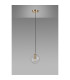 Maspeth 15cm Single Pendant Double Cut Glass 1 x E14 Antique Gold/Clear-8