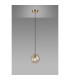 Maspeth 15cm Single Pendant Double Cut Glass 1 x E14 Antique Gold/Cognac-3