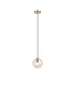 Maspeth 15cm Single Pendant Double Cut Glass 1 x E14 Antique Gold/Cognac-4