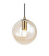 Maspeth 15cm Single Pendant Double Cut Glass 1 x E14 Antique Gold/Cognac-7