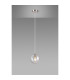 Maspeth 15cm Single Pendant Double Cut Glass 1 x E14 Satin Nickel/Iridescent-3