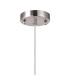 Maspeth 15cm Single Pendant Double Cut Glass 1 x E14 Satin Nickel/Iridescent-6