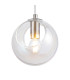 Maspeth 15cm Single Pendant Double Cut Glass 1 x E14 Satin Nickel/Iridescent-7