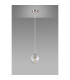 Maspeth 15cm Single Pendant Double Cut Glass 1 x E14 Satin Nickel/Iridescent-8