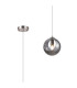 Maspeth 15cm Single Pendant Double Cut Glass 1 x E14 Satin Nickel/Smoke-1