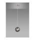 Maspeth 15cm Single Pendant Double Cut Glass 1 x E14 Satin Nickel/Smoke-3