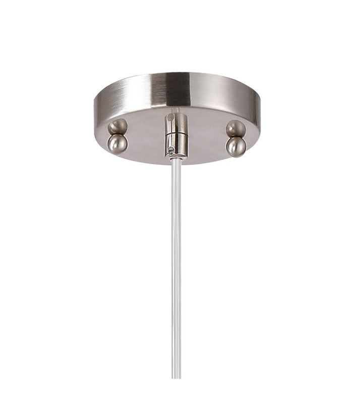 Maspeth 15cm Single Pendant Double Cut Glass 1 x E14 Satin Nickel/Smoke-6