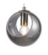 Maspeth 15cm Single Pendant Double Cut Glass 1 x E14 Satin Nickel/Smoke-7