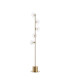 Maspeth Floor Lamp Double Cut Glass 5 x E14 Antique Gold/Clear-1