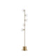 Maspeth Floor Lamp Double Cut Glass 5 x E14 Antique Gold/Clear-4