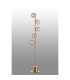Maspeth Floor Lamp Double Cut Glass 5 x E14 Antique Gold/Cognac-3