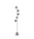 Maspeth Floor Lamp Double Cut Glass 5 x E14 Satin Nickel/Smoke-4