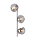 Maspeth Floor Lamp Double Cut Glass 5 x E14 Satin Nickel/Smoke-5