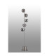 Maspeth Floor Lamp Double Cut Glass 5 x E14 Satin Nickel/Smoke-8