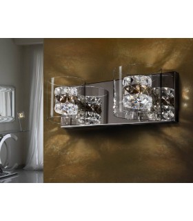 2 Light Crystal Wall Lamp Chrome, G9 - 1