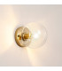 Maspeth Wall/Ceiling Light Double Cut Glass 1 x E14 Antique Gold/Clear-3