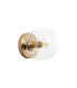 Maspeth Wall/Ceiling Light Double Cut Glass 1 x E14 Antique Gold/Clear-4