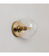Maspeth Wall/Ceiling Light Double Cut Glass 1 x E14 Antique Gold/Clear-7