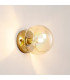 Maspeth Wall/Ceiling Light Double Cut Glass 1 x E14 Antique Gold/Cognac-3