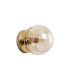 Maspeth Wall/Ceiling Light Double Cut Glass 1 x E14 Antique Gold/Cognac-4