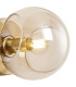 Maspeth Wall/Ceiling Light Double Cut Glass 1 x E14 Antique Gold/Cognac-5