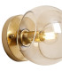 Maspeth Wall/Ceiling Light Double Cut Glass 1 x E14 Antique Gold/Cognac-6