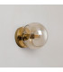 Maspeth Wall/Ceiling Light Double Cut Glass 1 x E14 Antique Gold/Cognac-7