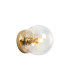 Maspeth Wall/Ceiling Light Double Cut Glass 1 x E14 Antique Gold/Iridescent-1
