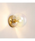 Maspeth Wall/Ceiling Light Double Cut Glass 1 x E14 Antique Gold/Iridescent-3