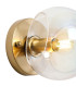Maspeth Wall/Ceiling Light Double Cut Glass 1 x E14 Antique Gold/Iridescent-6