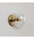 Maspeth Wall/Ceiling Light Double Cut Glass 1 x E14 Antique Gold/Iridescent-7