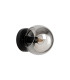 Maspeth Wall/Ceiling Light Double Cut Glass 1 x E14 Satin Black/Smoke-4