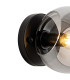 Maspeth Wall/Ceiling Light Double Cut Glass 1 x E14 Satin Black/Smoke-6