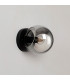 Maspeth Wall/Ceiling Light Double Cut Glass 1 x E14 Satin Black/Smoke-7