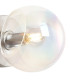 Maspeth Wall/Ceiling Light Double Cut Glass 1 x E14 Satin Nickel/Iridescent-5