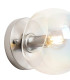 Maspeth Wall/Ceiling Light Double Cut Glass 1 x E14 Satin Nickel/Iridescent-6