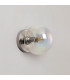 Maspeth Wall/Ceiling Light Double Cut Glass 1 x E14 Satin Nickel/Iridescent-7