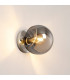 Maspeth Wall/Ceiling Light Double Cut Glass 1 x E14 Satin Nickel/Smoke-3
