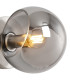 Maspeth Wall/Ceiling Light Double Cut Glass 1 x E14 Satin Nickel/Smoke-5