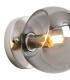Maspeth Wall/Ceiling Light Double Cut Glass 1 x E14 Satin Nickel/Smoke-6