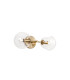 Maspeth Wall/Ceiling Light Double Cut Glass 2 x E14 Antique Gold/Clear-1